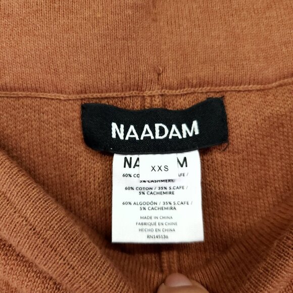 Naadam Cashmere Coffee Yarn Pant Size XXS Wide Leg Brown Soft Luxury Drawstring - Picture 6 of 13